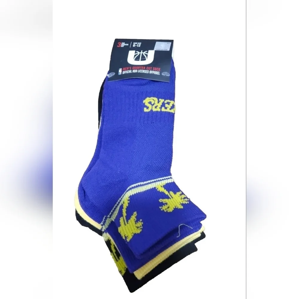 NBA Store LA Lakers Men's Crew Socks - 3 Pair  Size 6 - 12 NEW WITH TAG